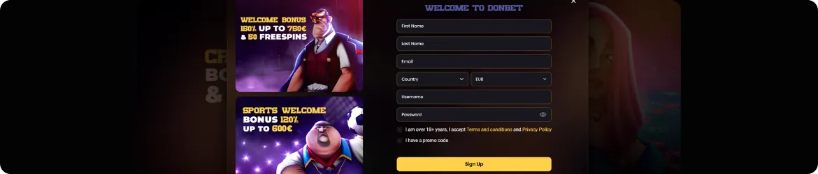 Register and make a deposit