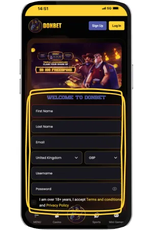 Register and make a deposit