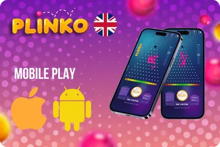 Plinko BGaming mobile gameplay on smartphone showing full peg board and multiplier row